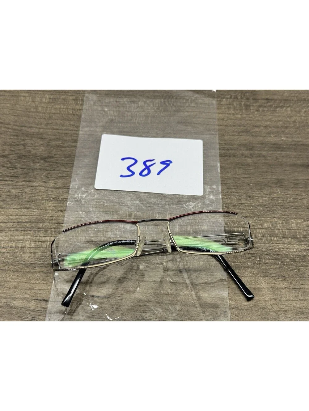RARE Casanova Designer Eyeglasses Italy LC-58 C-02 Red Silver Frames Only 51[]18